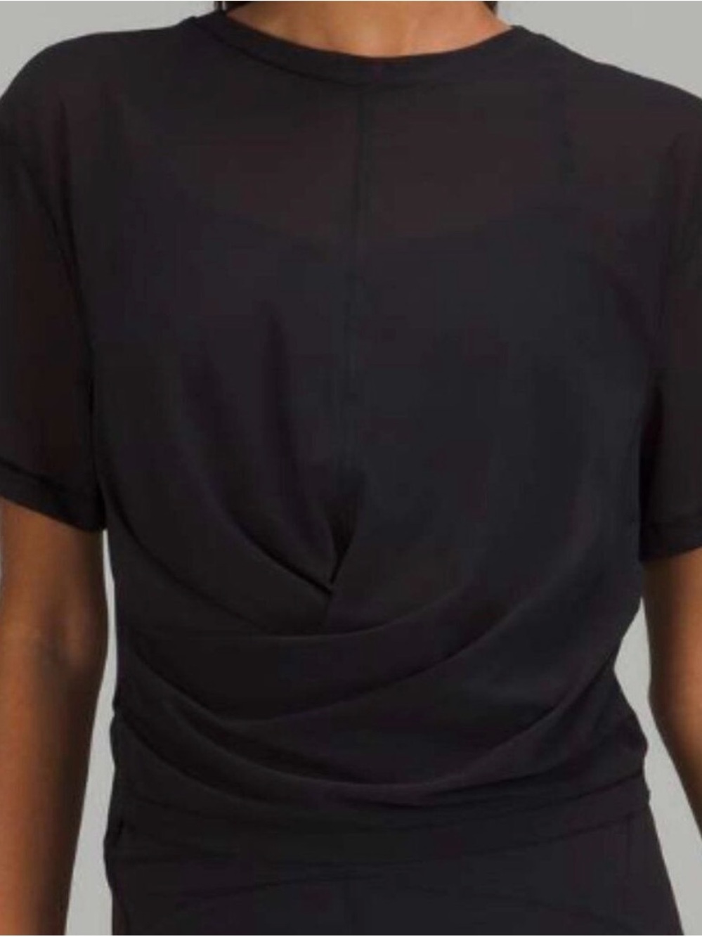 Lululemon Women’s Black Mesh Reversible Yoga Tee